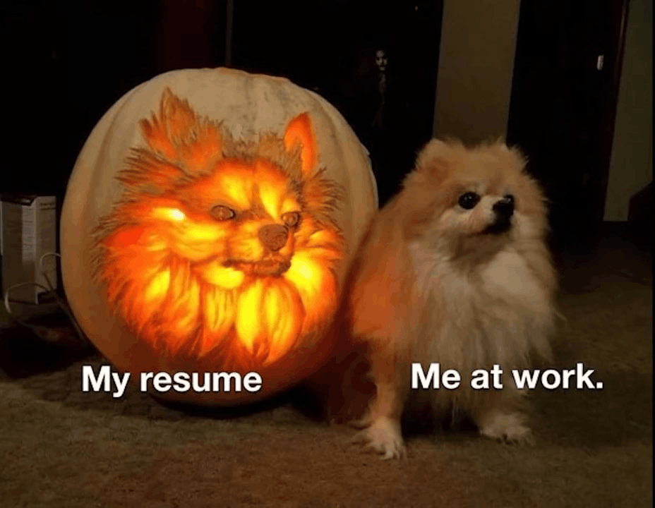 15 Fresh Juicy Memes: My resume vs Me at work