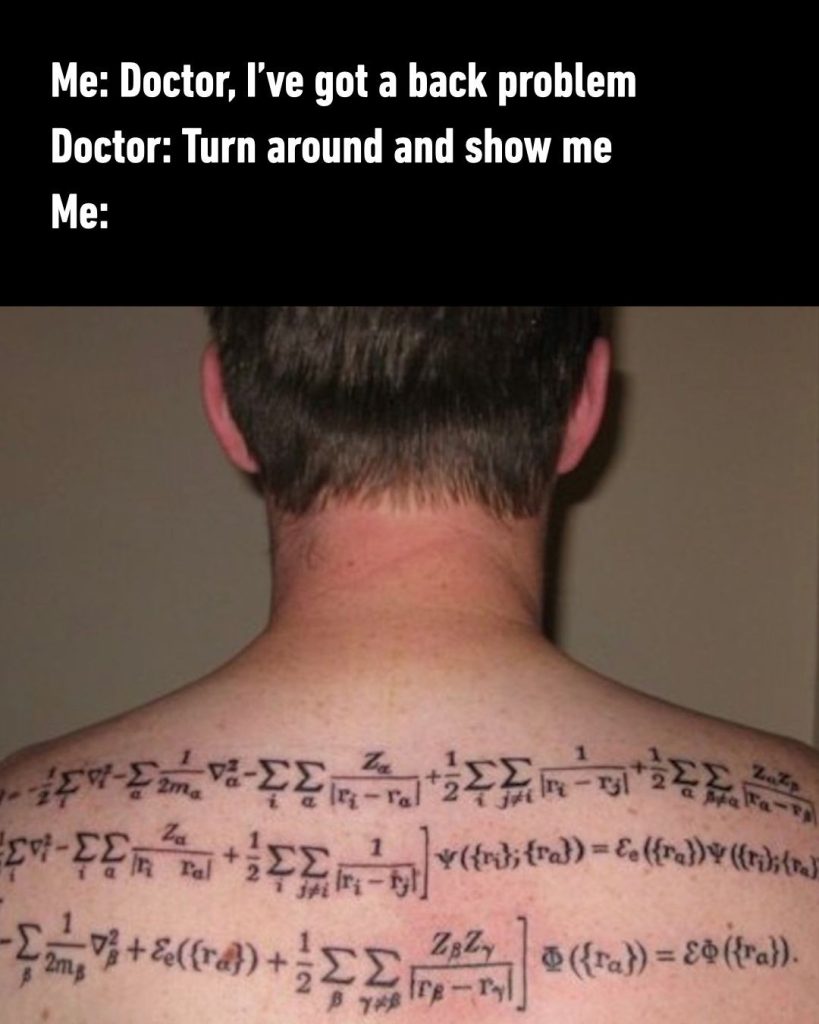 Doctor meme about a back problem