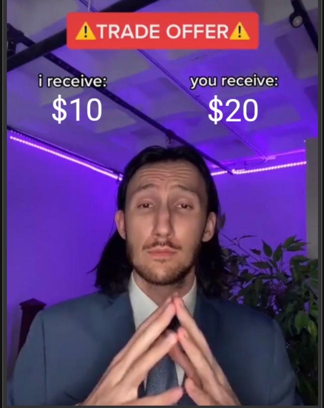 21 Trade Offer Memes (I receive, You receive): Template & Examples