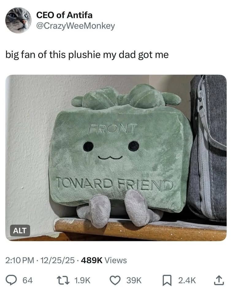 Dad's plushie gift meme