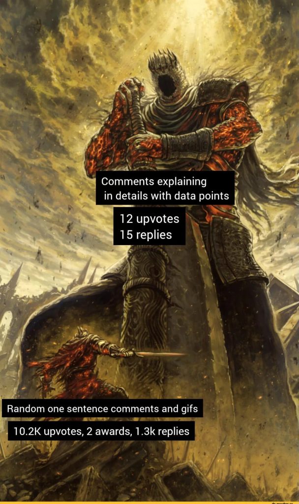 Comments explaining in details with data points versus random one sentence comments and gifs Comments explaining in details with data points versus random one sentence comments and gifs
