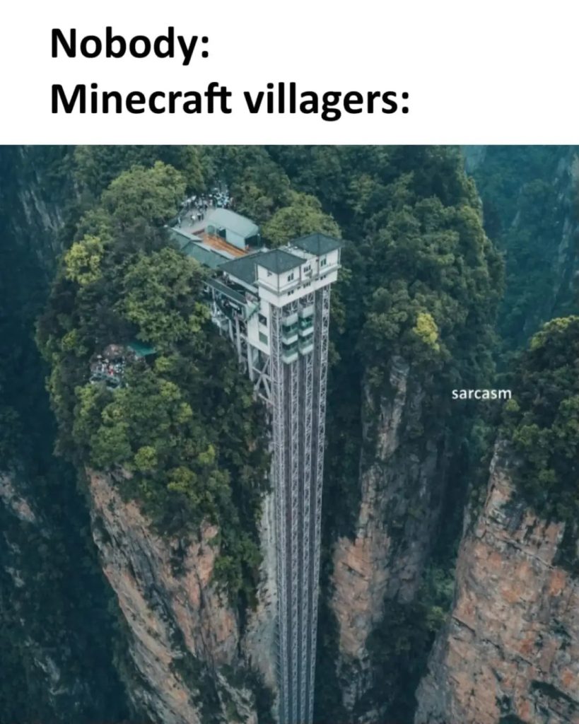 Nobody minecraft villagers sarcasm.