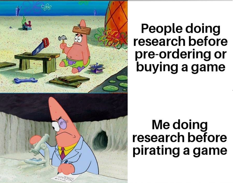 Research before buying a game vs pirating a game