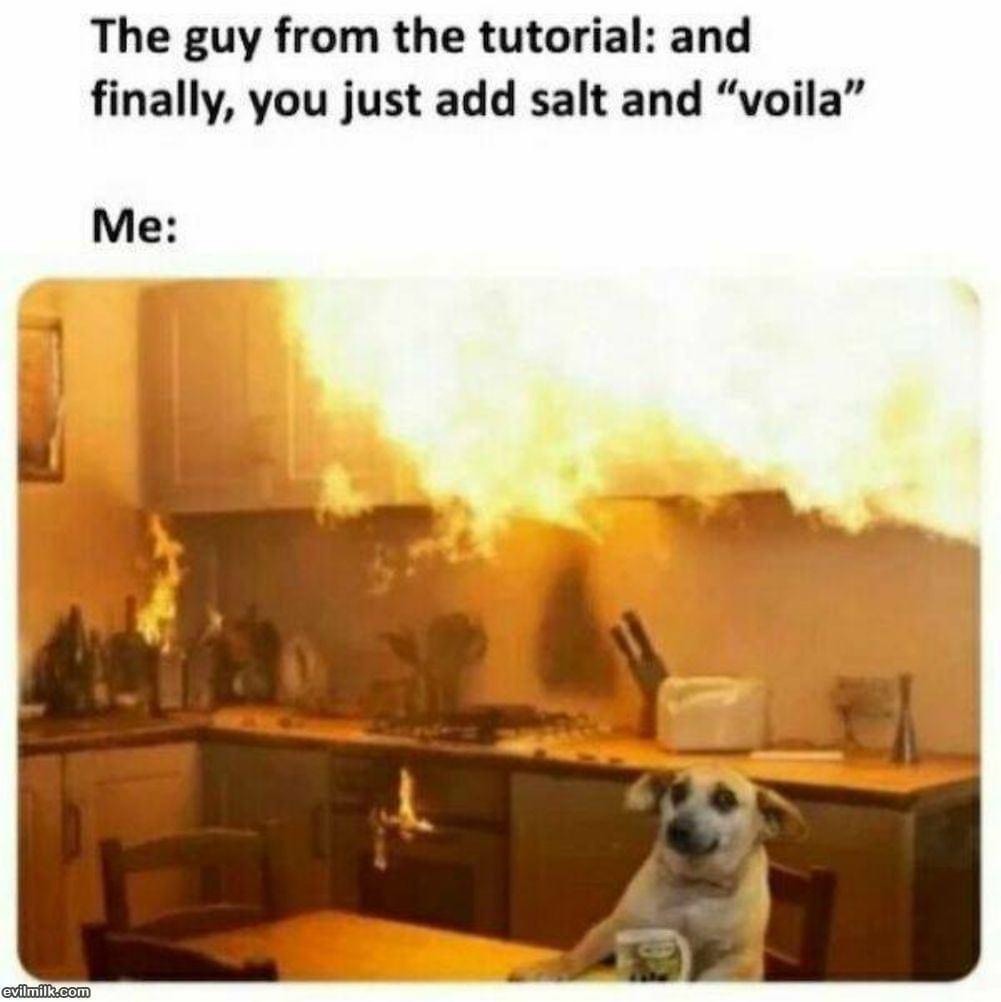 The guy from the tutorial vs me