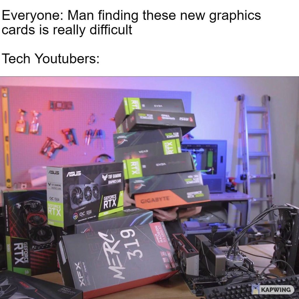 Difficulties in finding new graphics cards for tech YouTubers