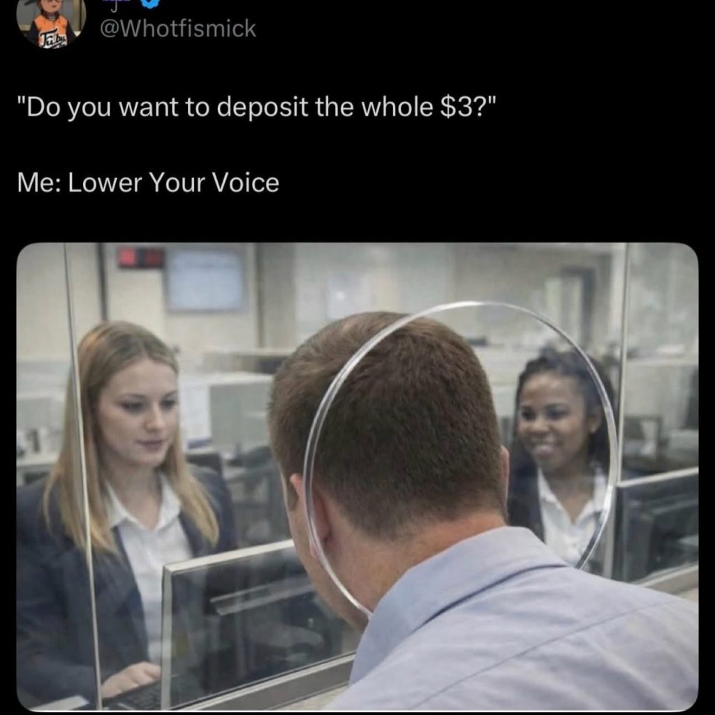 Do you want to deposit the whole $3