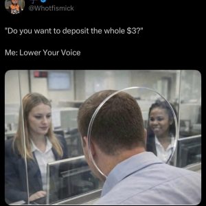 Do you want to deposit the whole $3