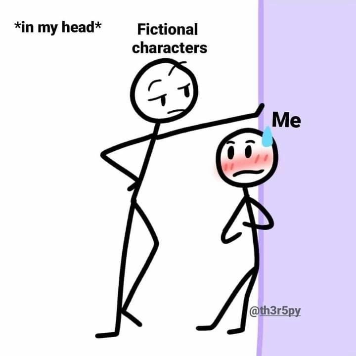 Fictional characters vs me in my head