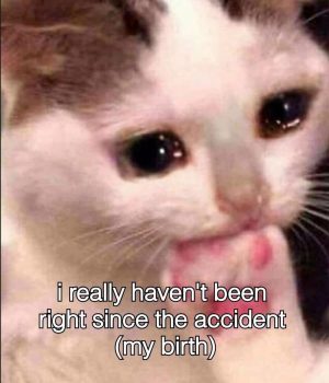 I really haven't been right since the accident my birth