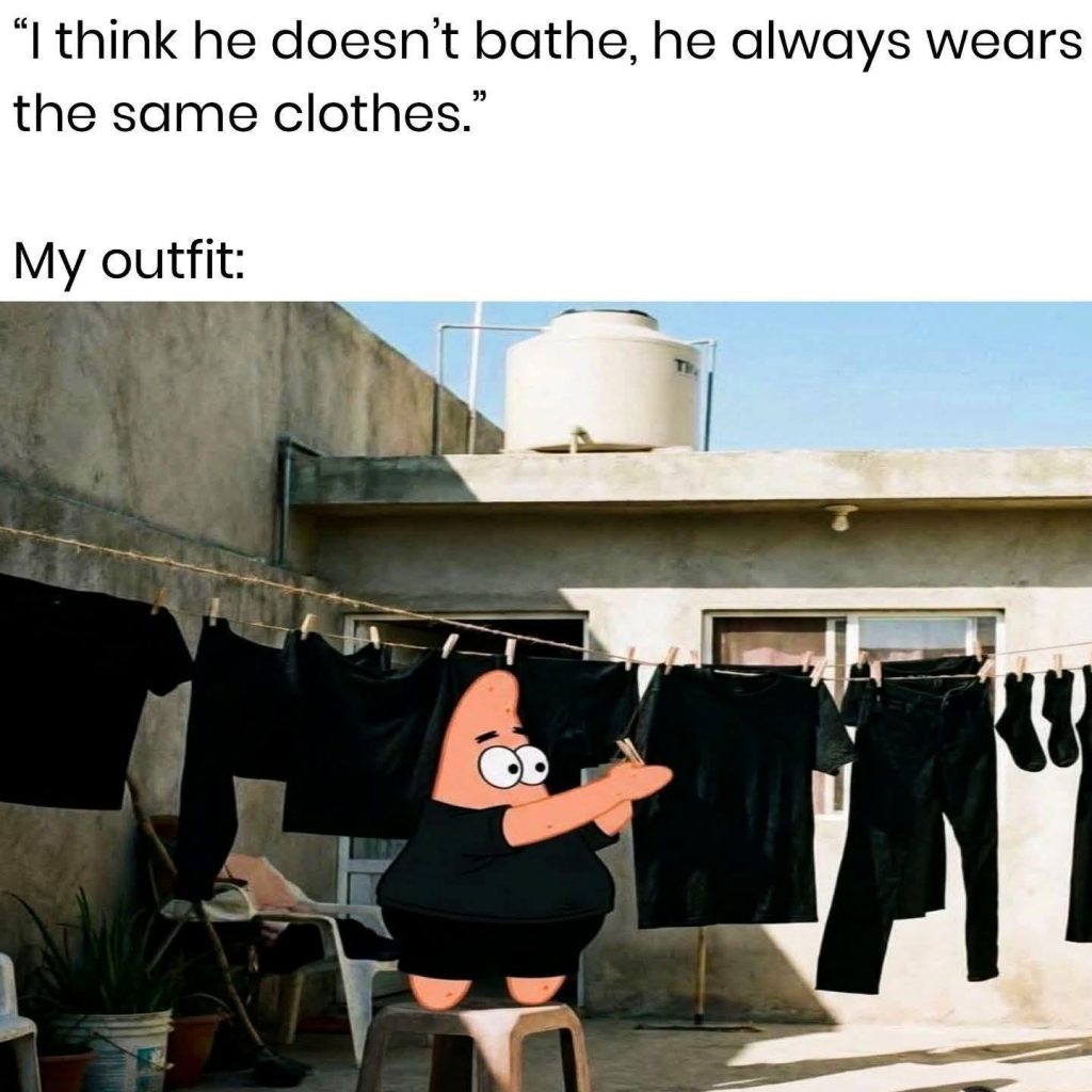 I think he doesn't bathe