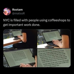 Nyc coffee shop work meme reveals hidden humor