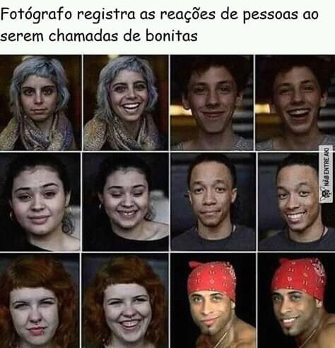 Photographer captures reactions of people when called beautiful.