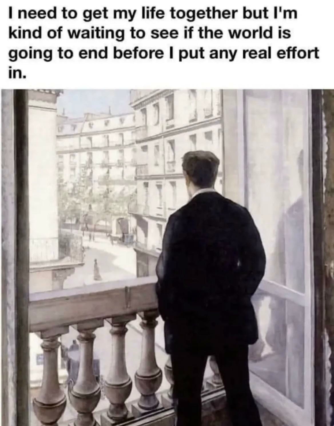 Procrastination and existential contemplation