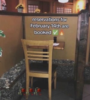 Reservations for February 14th are booked meme