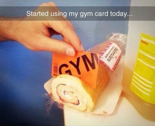 Started using my gym card today meme