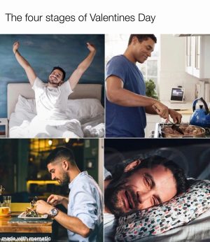The four stages of valentines day