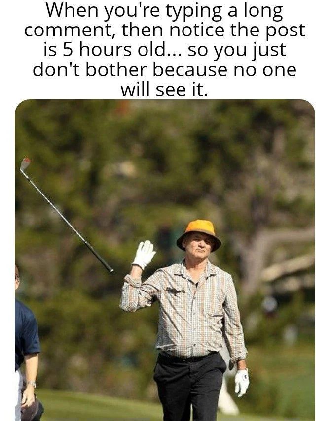 When you type a long comment on an old post meme