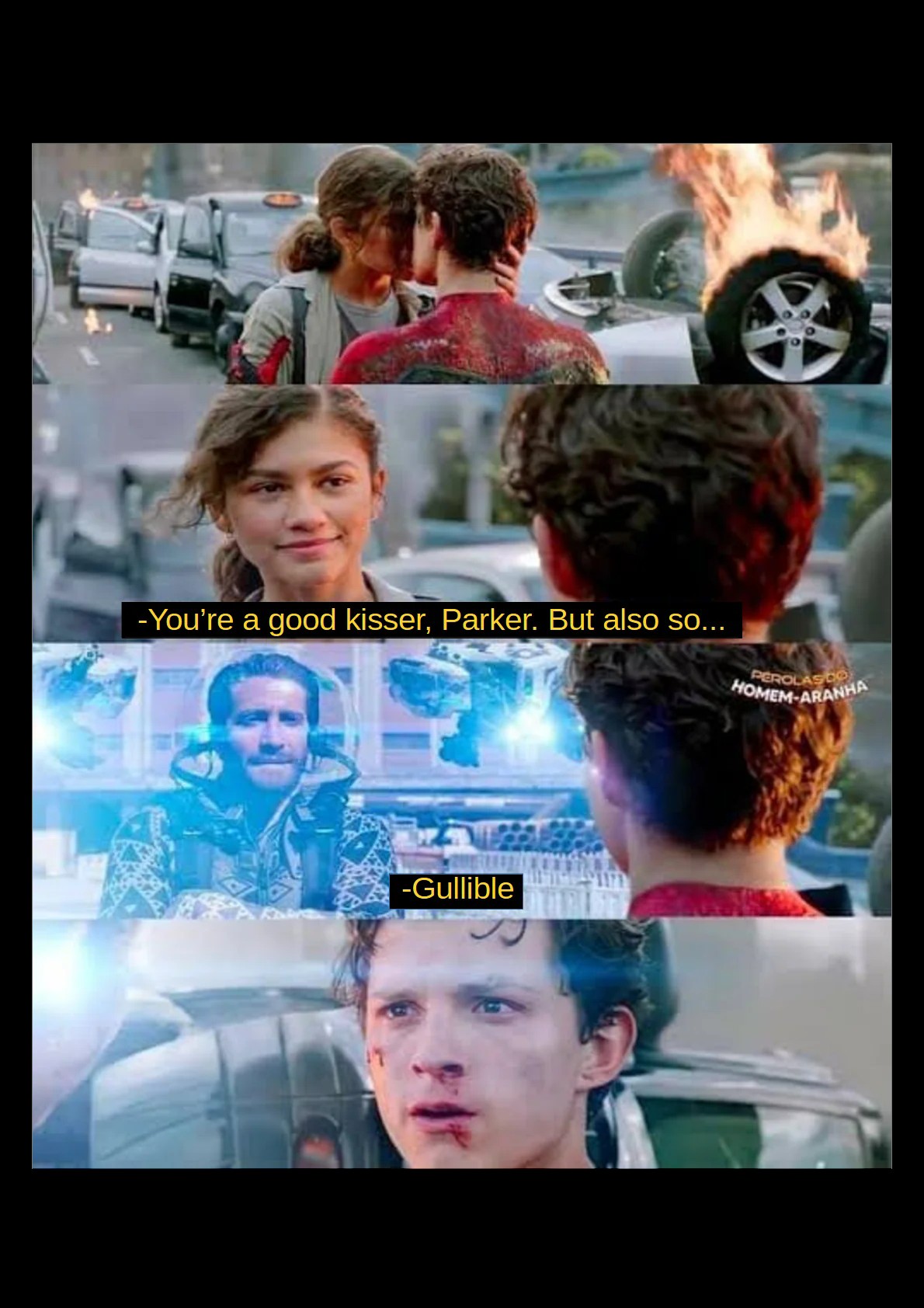 You're a good kisser parker but also so gullible