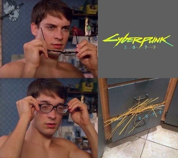 Spider-Man Glasses Memes: Cyberpunk
