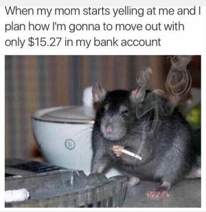 When my mom starts yelling at me